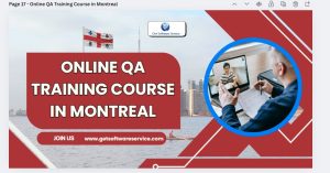 Online QA Training Course in Montreal - Learn Software Testing with Get Software Service